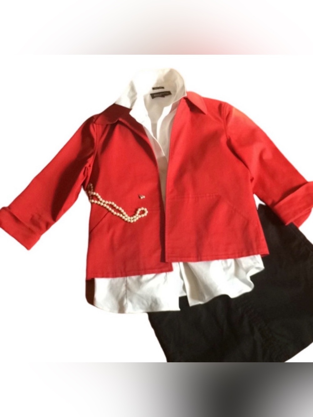 Vintage Red Jacket by Anne Klein Small Petite